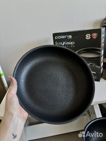 Набор сковородок polaris со съемной ручкой новый