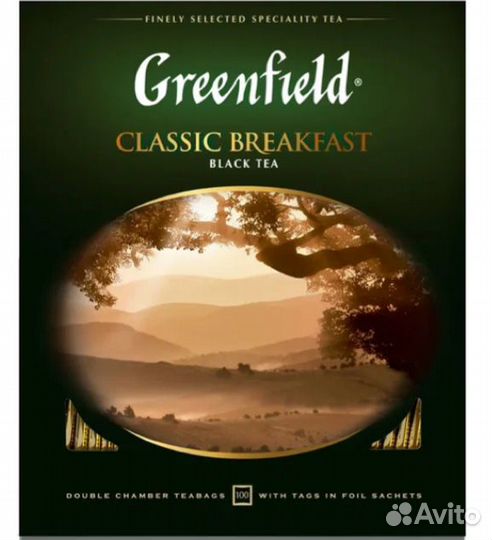 Чай greenfield 100 пакетиков в ассортименте