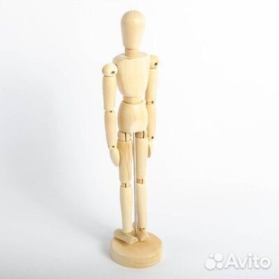 Манекен человека деревянный, подвижный, 30см