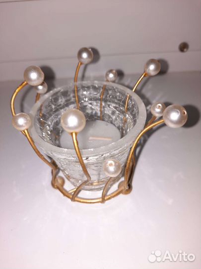 Подсвечник стекло винтаж
