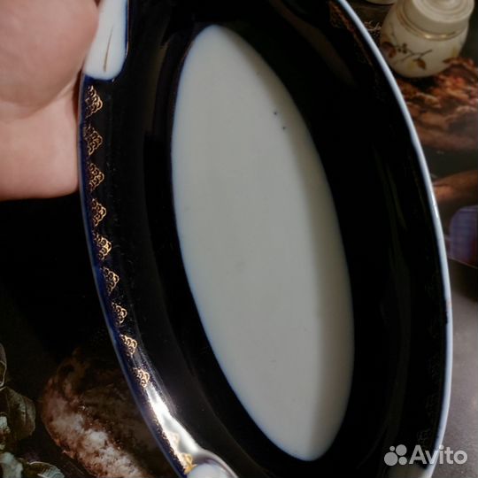 Овальное блюдо старое Дулево