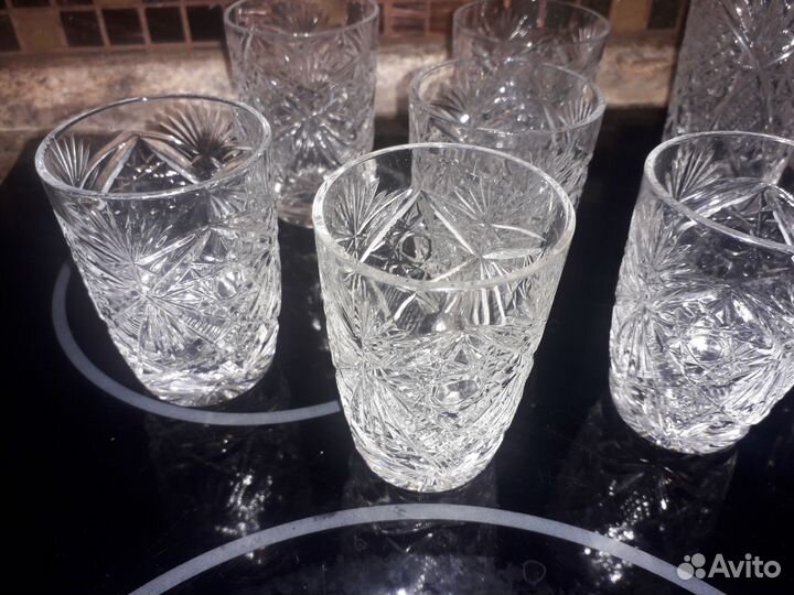 Хрустальные стопки,рюмки.Пивная кружка СССР