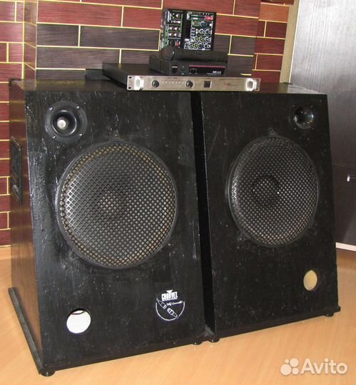 Колонки 600+600W PRM-115 Усилитель Микшер Микрофон