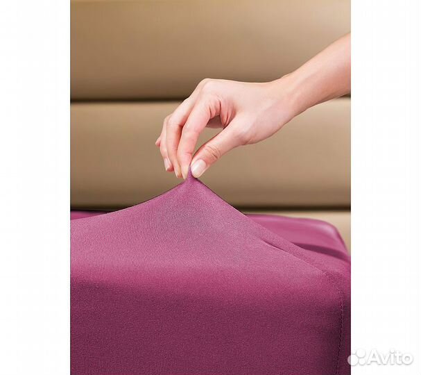 Простынь GoodNight Трикотаж 200х200х20 Бордо на ре