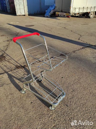 Тележка покупательская для двух корзин