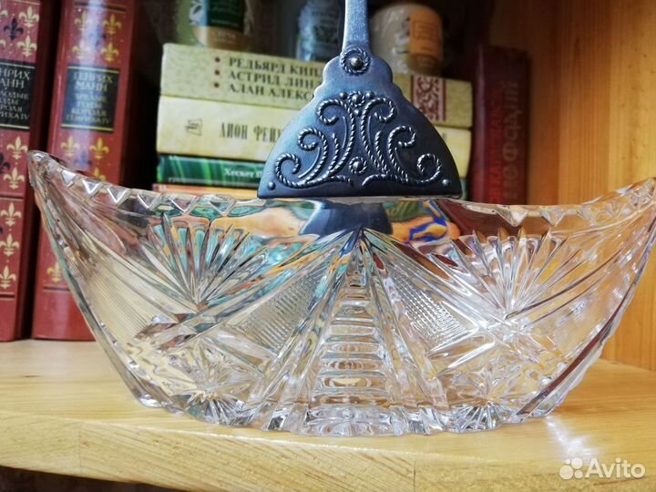 Конфетницы СССР, хрусталь-мельхиор