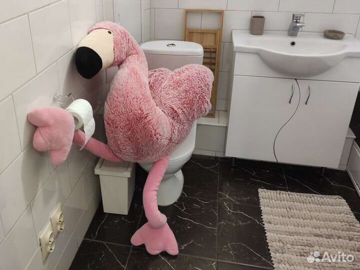 Игрушка мягкая фламинго