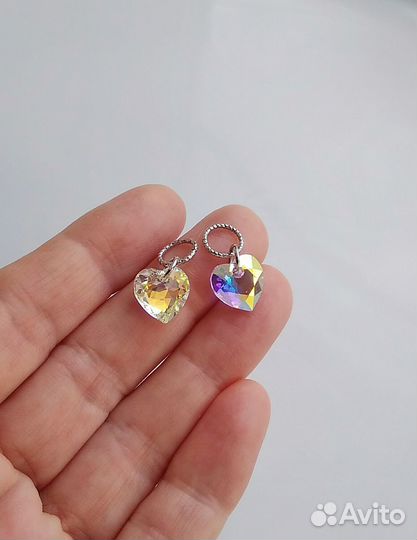 Подвески Swarovski на серьги трансформеры конго