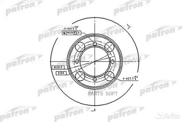 Patron PBD1428 Диск тормозной