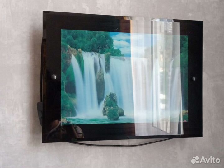 Картина светильник, водопад