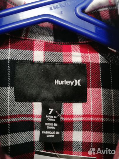 Рубашка в клетку Hurley на мальчика 122 128 см