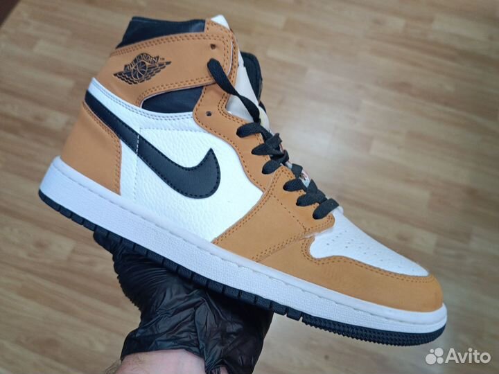 Кроссовки Кеды Nike air Jordan 1 Gold