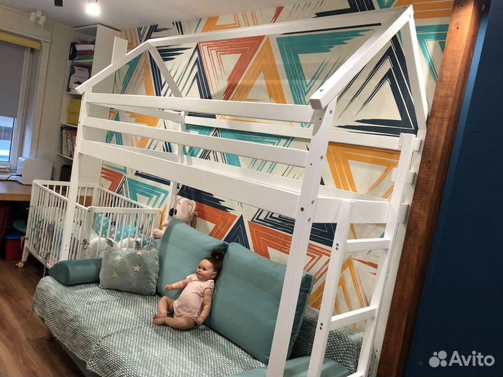 Кровать чердак детская крепче IKEA