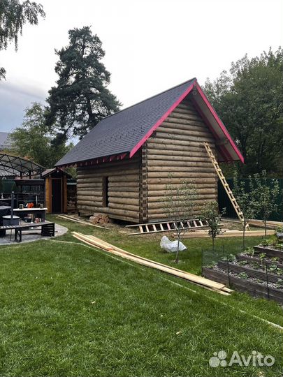 Баня 6х4 из сруба сосны, рубка в лапу