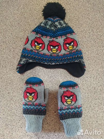 Комплект H&M шапка и варежки