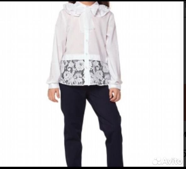 Блузка школьная белая