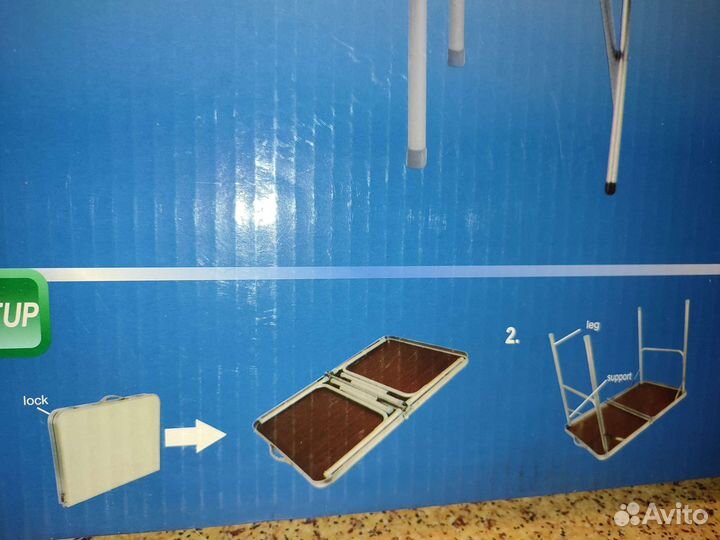 Стол Туристический складной 90х60 с двумя стульями