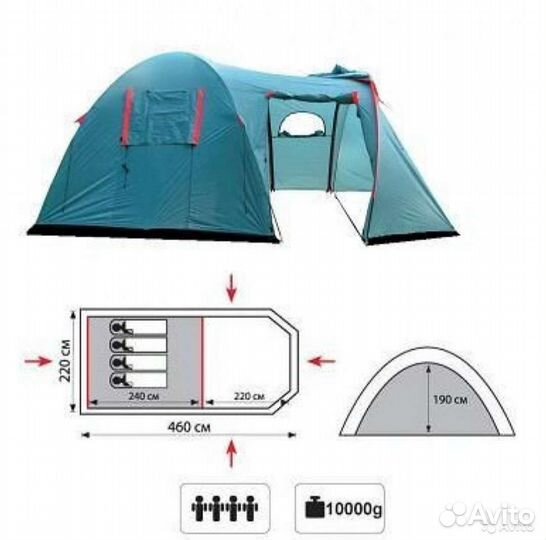 Палатка Tramp Anaconda 4 (V2)