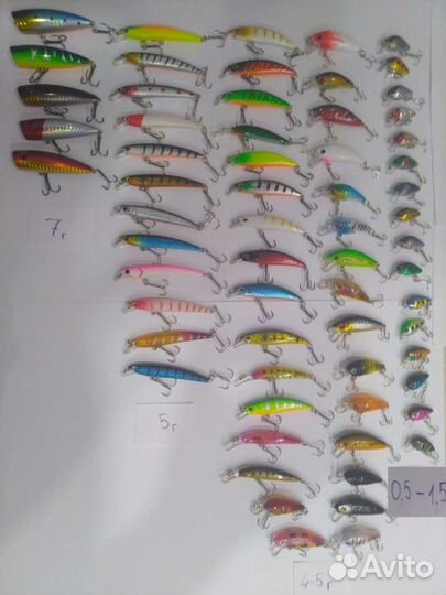Воблеры приманки рыбалка minnow, crank, shad, fat