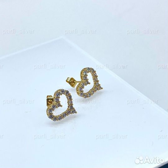 Серьги Сердечки