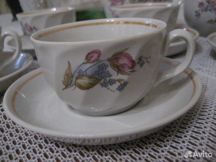 Чайно-кофейный сервиз на 6 персон. З-д Пролетарий