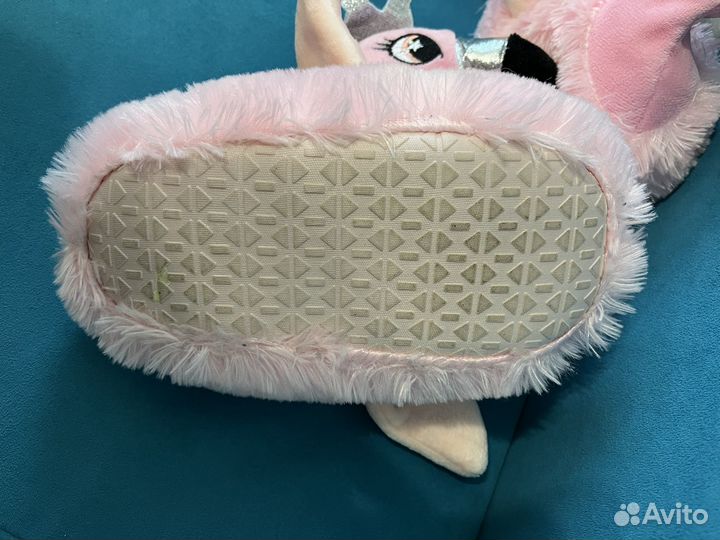 Тапки детские фламинго меховые 30-31