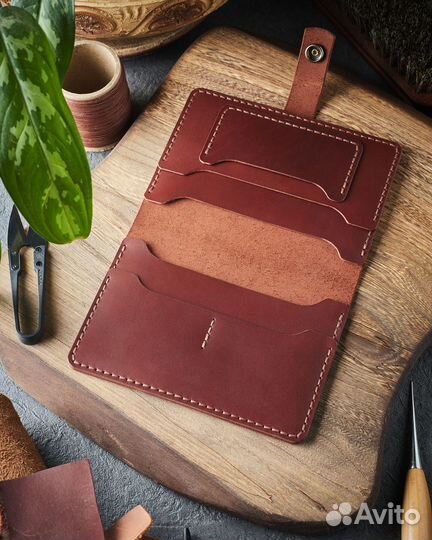 Обложка для автодокументов и паспорта кожаная
