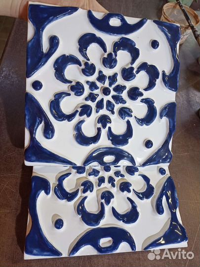 Изразцы 20*20 см с росписью. Керамика, майолика