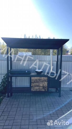 Мангал в стиле лофт