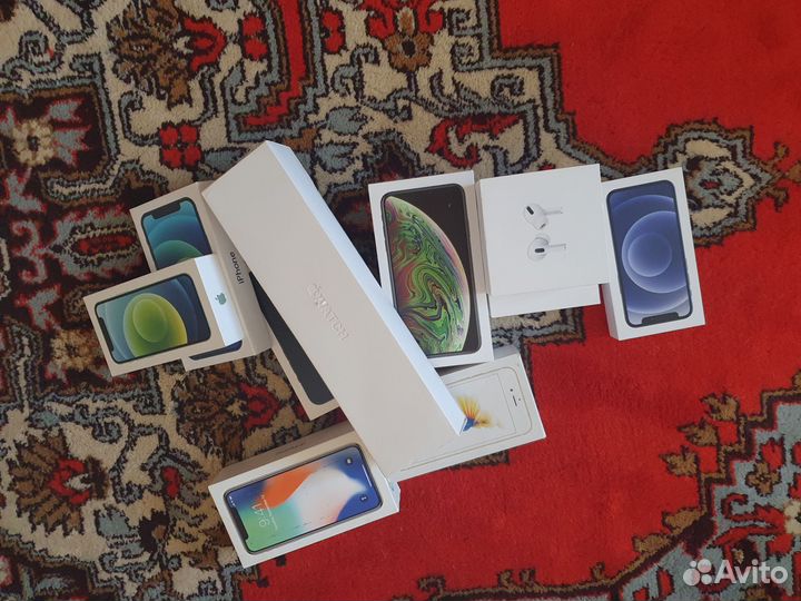 Коробки на iPhone/Airpods/Apple Watch