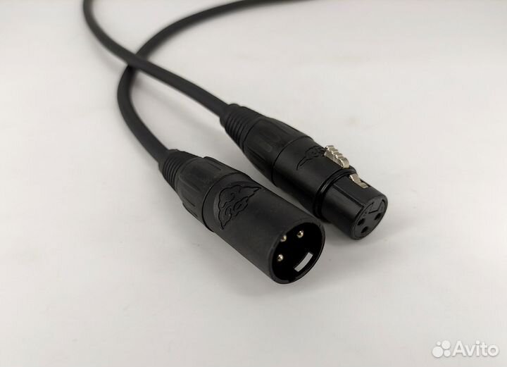 Кабель DMX (XLR-XLR) 3 pin. Длина 1 метр. 3 штуки