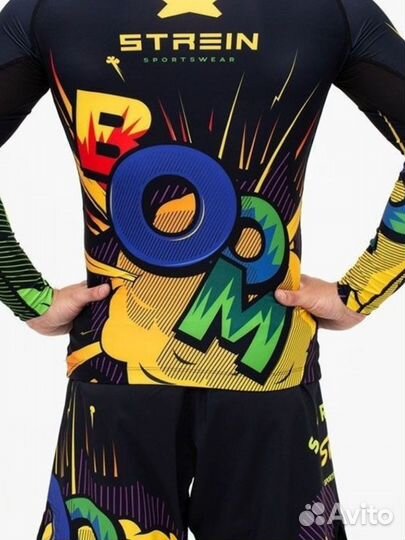 Лонгслив рашгард для спорта мужской