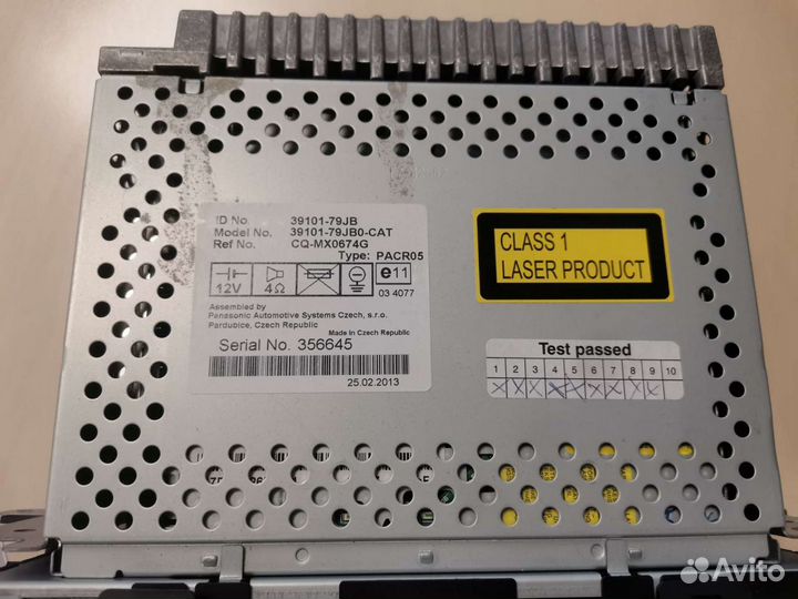 Магнитола MP3 Suzuki 3910179JB0-CAT