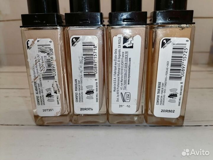 Тональный крем NYX cant stop, тона 02,03,05,08