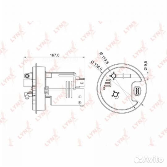 Lynxauto LF-978M Фильтр топливный