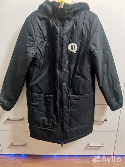 Куртка двусторонняя для девочки 128