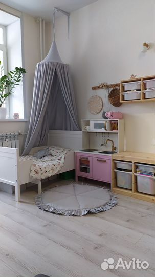 Серый балдахин новый (шатёр для ребёнка)