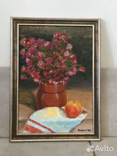 Картина маслом цветы