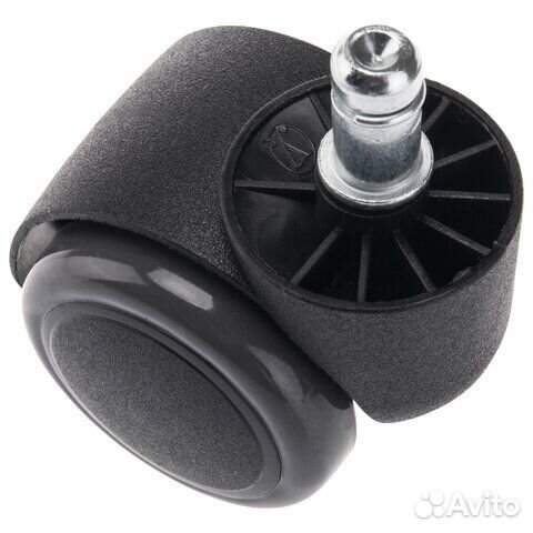 Колеса (ролики) brabix для кресла, прорезиненные