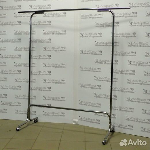 Вешало для одежды напольное одинарное на колесах