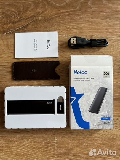 Внешний ssd Netac Z slim 500GB USB 3.2 500G Black