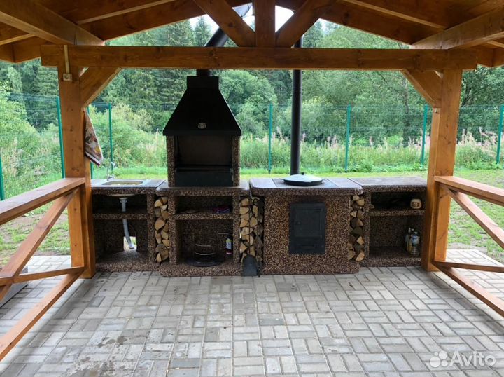 Печь барбекю, модуль под казан, тандыр