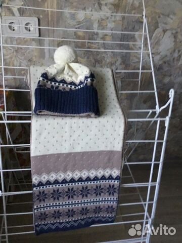 Коплект шапка и шарф зимние, набор зимний новый