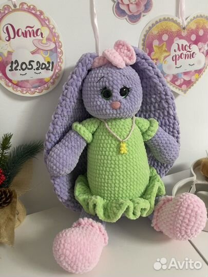 Плюшевый заяц зайка игрушка