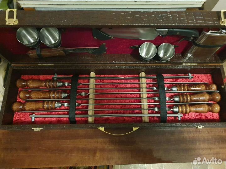 Шашлычный набор в чемодане 7 (позиций)