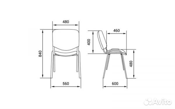Стул изо (Черный)
