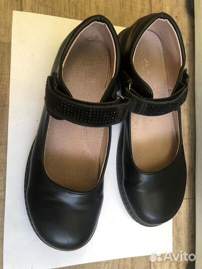 Туфли школьные для девочки кожаные, р. 35