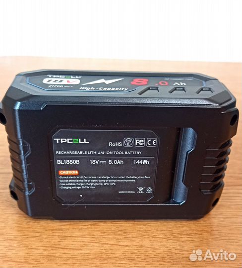 Аккумуляторы tpcell 8A - 18V для Makita LXT