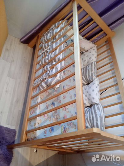 Кроватка маятник с матрасом