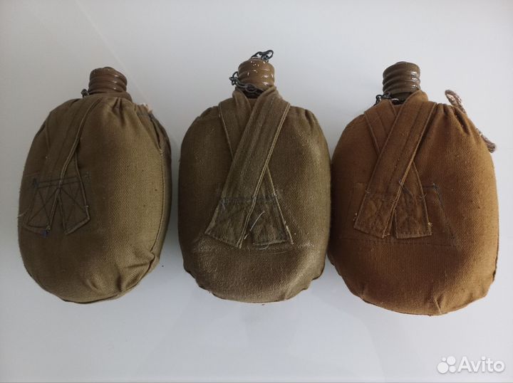 Фляжка армейская СССР с вещевым мешком